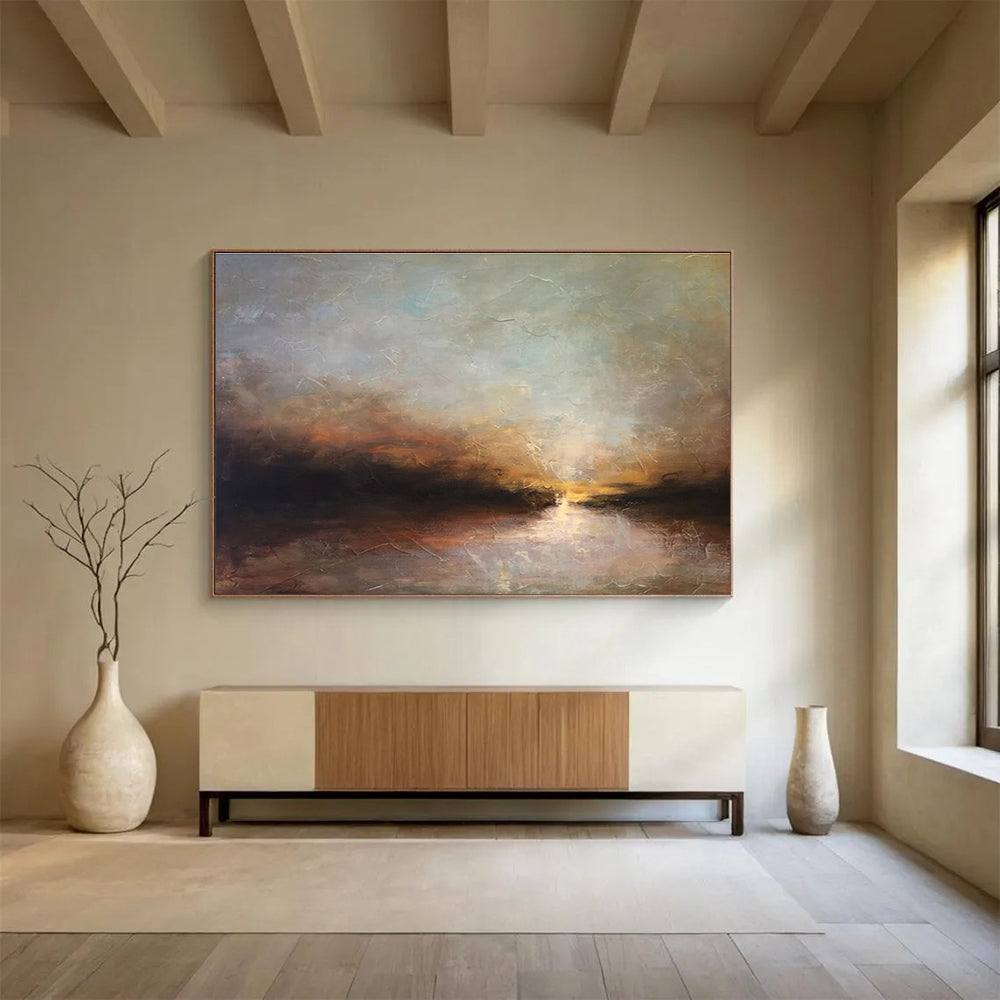 evening scenic abstract canvas design 4